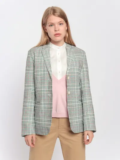 Приталенный жакет в клетку